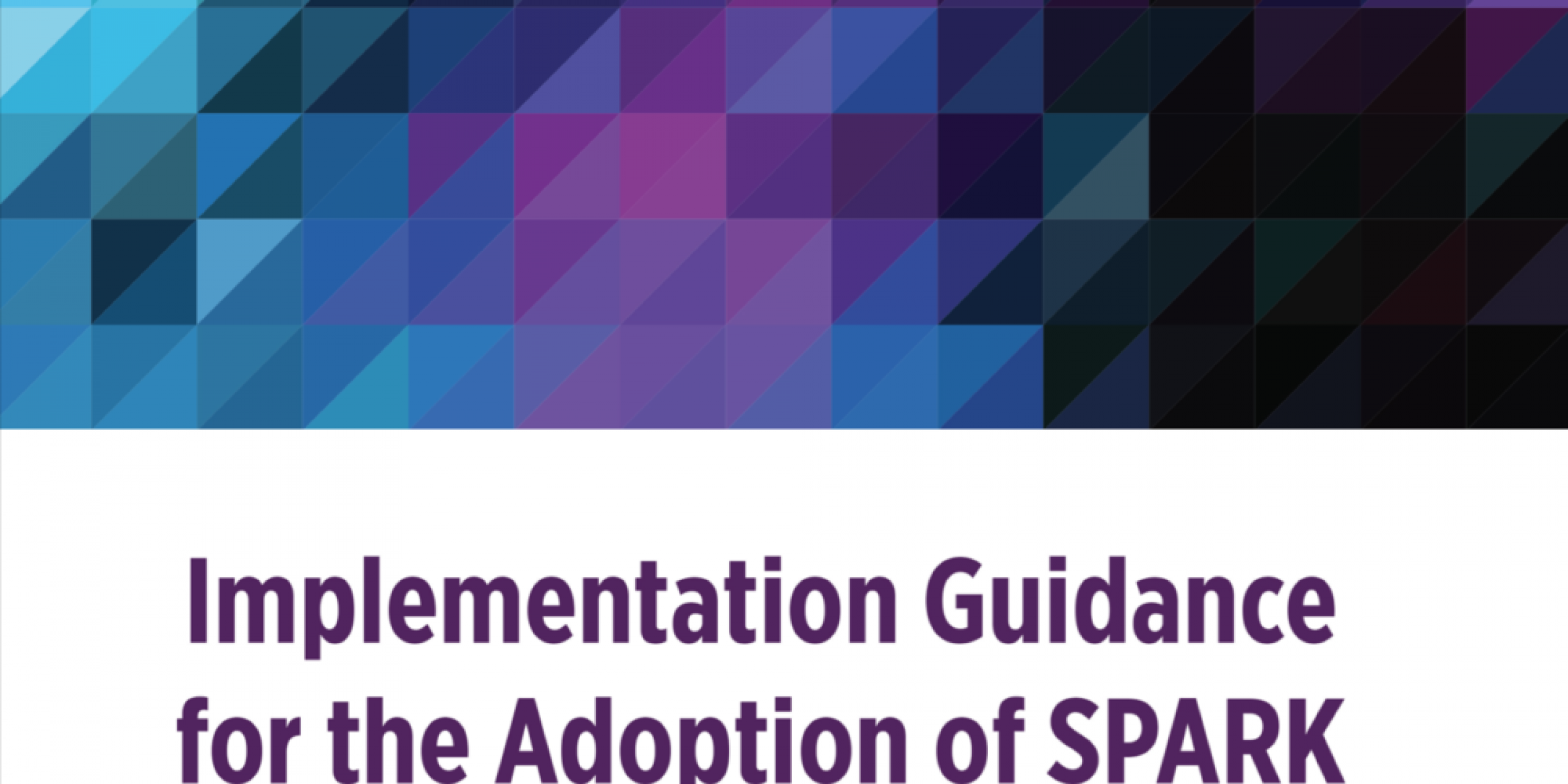 New Guidance for Adoption of SPARK